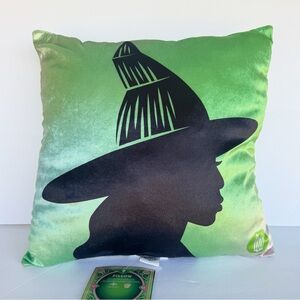 New Wicked Power Of Green Silhouette of Elphaba Decorative Throw Pillow
